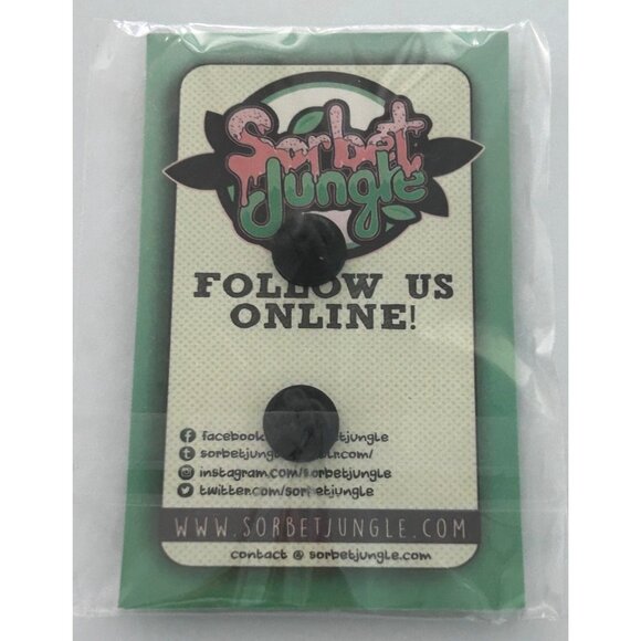 Sorbet Jungle Cat On Pumpkin Halloween Enamel Lapel Pin Glitter - Picture 3 of 3